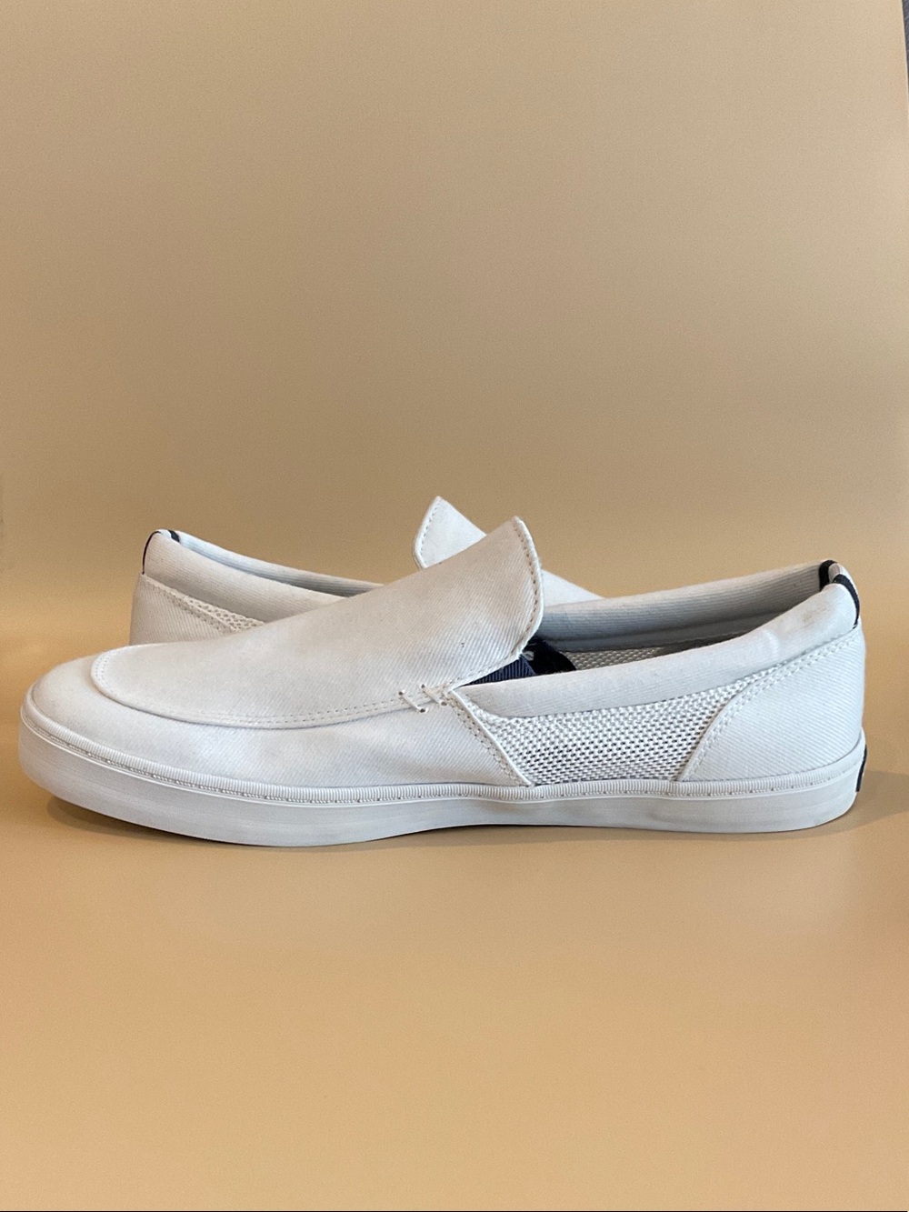 Sperry Men's Slip-On Canvas Sneakers in White - Picture 8 of 9